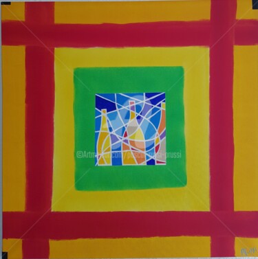 Painting titled "Addiction-Au centre…" by Pascal Russi (PRussi), Original Artwork, Acrylic