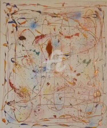 Pittura intitolato "La danse des pollens" da Pascal Russi (PRussi), Opera d'arte originale, Olio