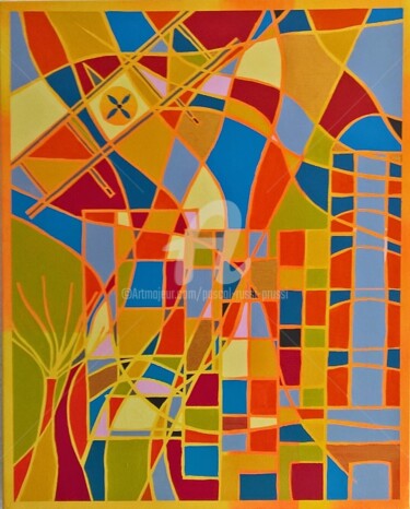 Peinture intitulée "la valse colorée Le…" par Pascal Russi (PRussi), Œuvre d'art originale, Acrylique