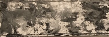 Painting titled "Brume" by Pascale De Iudicibus, Original Artwork, Encaustic Mounted on Wood Stretcher frame