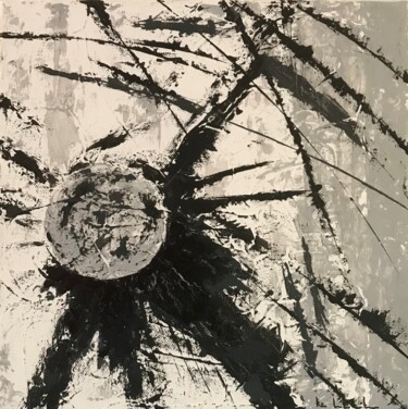 Painting titled "Explosion de planète" by Pascale De Iudicibus, Original Artwork, Acrylic Mounted on Wood Stretcher frame