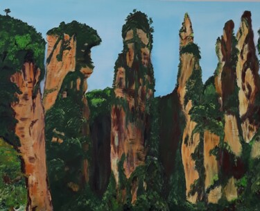 Painting titled "Avatar" by Pascaline Marquet Bernard, Original Artwork, Oil