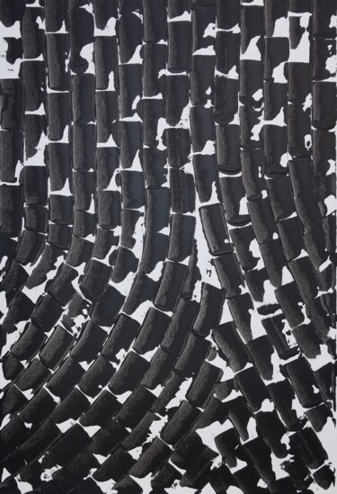 Painting titled "Bricks 3" by Pascale Mougin, Original Artwork, Acrylic