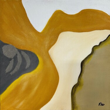 Schilderij getiteld "OCRE 3" door Pascale Rey-Texier, Origineel Kunstwerk, Acryl Gemonteerd op Frame voor houten brancard