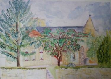 绘画 标题为“Eglise de Magné dan…” 由Pascale Coutoux, 原创艺术品, 水彩