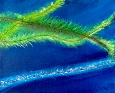 Peinture intitulée "Branches de sapin" par Pascal Stutz, Œuvre d'art originale, Huile