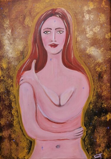 Картина под названием "La déesse de la bea…" - Pascaly, Подлинное произведение искусства, Акрил