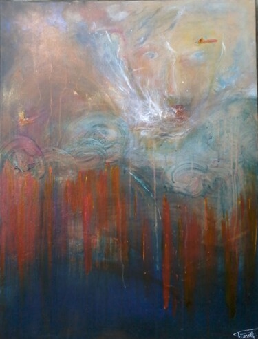 Peinture intitulée "L'homme aux semelle…" par Pascaly, Œuvre d'art originale, Acrylique