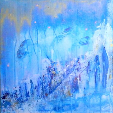 Schilderij getiteld "Les 2 de la Meije" door Pascaly, Origineel Kunstwerk, Acryl