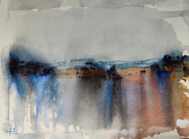 Schilderij getiteld "Paesaggio Toscano 3" door Pasquale Luzzo, Origineel Kunstwerk, Aquarel