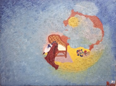 Peinture intitulée "IL SOGNO" par Pasqualino Ruiu (Lino Ruiu), Œuvre d'art originale, Huile