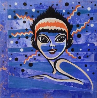 Peinture intitulée "Lili, fée énergie" par Pasthete // Salima Woestyn, Œuvre d'art originale, Acrylique