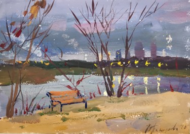 "November evening" başlıklı Tablo Yuliia Pastukhova tarafından, Orijinal sanat, Guaş boya