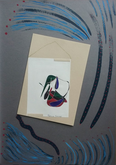 图画 标题为“Ça tangue !” 由Patricia Saccaggi, 原创艺术品, 圆珠笔