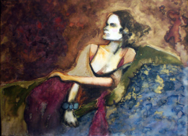 Pintura titulada "L'automne" por Patdumez, Obra de arte original, Tinta Montado en Bastidor de camilla de madera