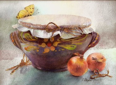 Pintura titulada "Onion Soup" por Tatiana Kremlev (Chvetsova), Obra de arte original