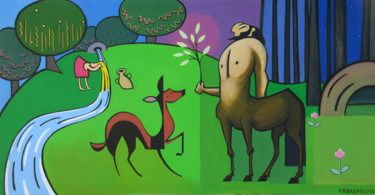 Peinture intitulée ""Légende" - legend…" par Patou Deballon, Œuvre d'art originale, Acrylique