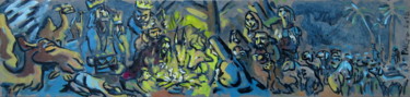 Schilderij getiteld ""Nativité" - nativi…" door Patou Deballon, Origineel Kunstwerk, Gouache
