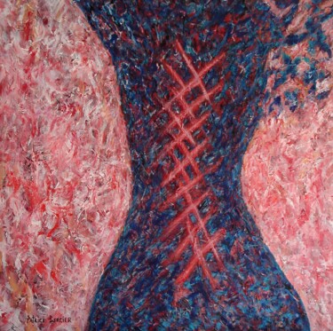 Peinture intitulée "" blue corset"" par Patrice Bercier, Œuvre d'art originale