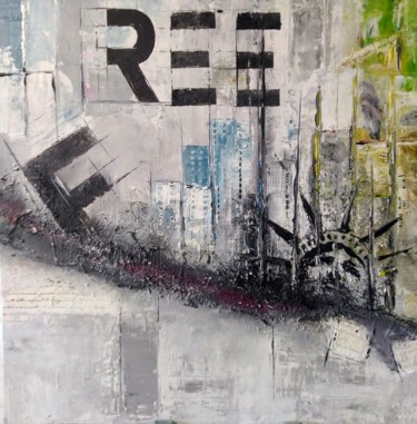 Peinture intitulée "Free, la liberté s'…" par Patrice Butel, Œuvre d'art originale, Acrylique Monté sur Châssis en bois