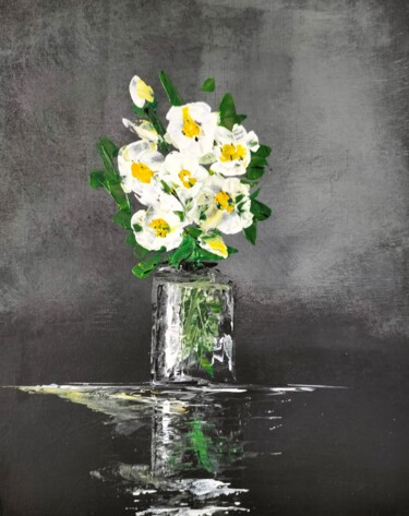 Peinture intitulée "Bouquet de fleurs N…" par Patrice Butel, Œuvre d'art originale, Acrylique Monté sur Carton