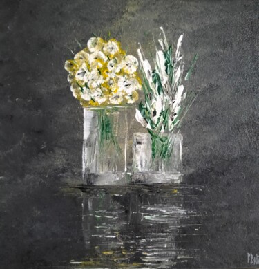 Pittura intitolato "Bouquet de fleurs n…" da Patrice Butel, Opera d'arte originale, Acrilico Montato su Telaio per barella i…
