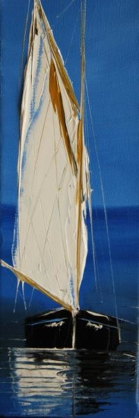 Peinture intitulée "Cotre breton" par Patrice Butel, Œuvre d'art originale, Huile