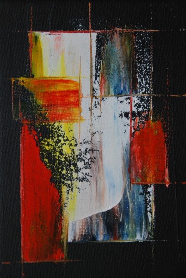 Peinture intitulée "Abstrait n°75 "Clic…" par Patrice Butel, Œuvre d'art originale, Huile