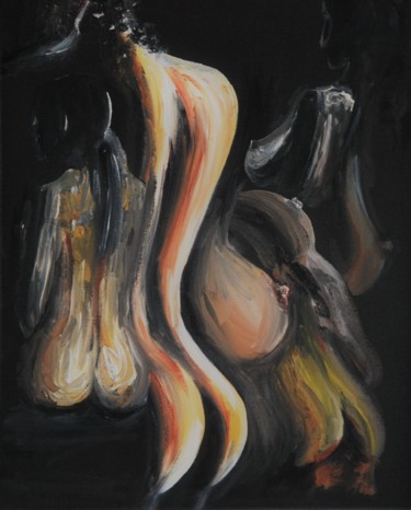 Peinture intitulée "Patchwork de nus-17…" par Patrice Butel, Œuvre d'art originale, Huile