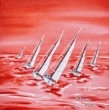 Painting titled "Les Grandes Voiles…" by Patrice Le Gall, Original Artwork, Acrylic