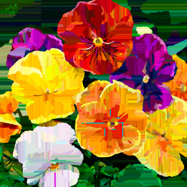 Arts numériques intitulée "belles-fleurs-versi…" par Patrice Maestri, Œuvre d'art originale