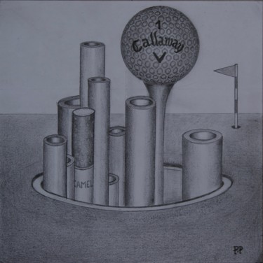 Drawing titled "Trou-en-un (la maqu…" by Patrice Preveirault, Original Artwork, Pencil