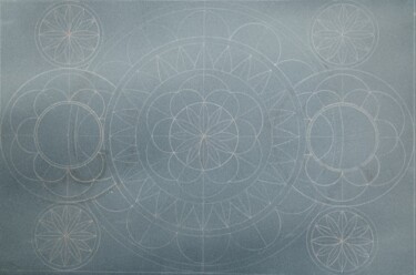 「Mandala Tradition (…」というタイトルの描画 Patrice Preveiraultによって, オリジナルのアートワーク, 鉛筆