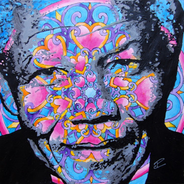 Pintura intitulada "Mandala mandela" por Patrice Chambrier, Obras de arte originais, Aquarela