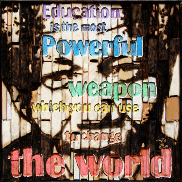 "Education weapon" başlıklı Heykel Patrice Chambrier tarafından, Orijinal sanat, Kâğıt