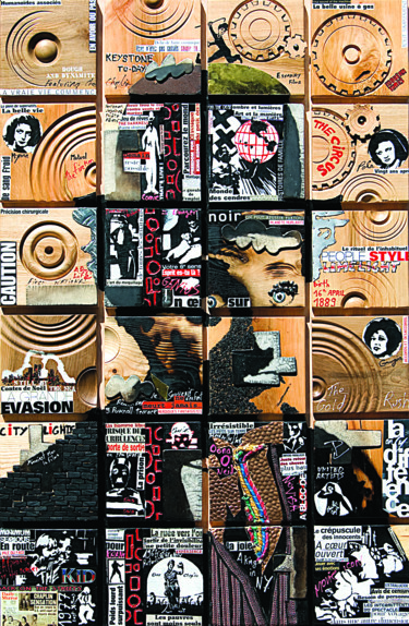 Collages titled "Magic Chaplin" by Patrice Chambrier, Original Artwork
