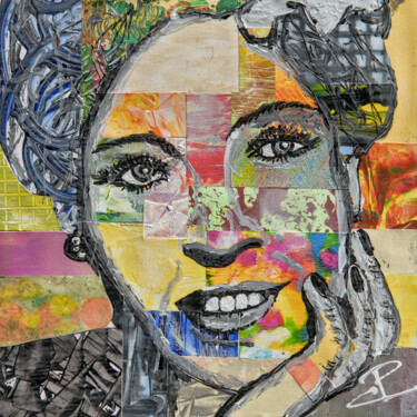 Schilderij getiteld "Billie Holiday" door Patrice Chambrier, Origineel Kunstwerk, Acryl