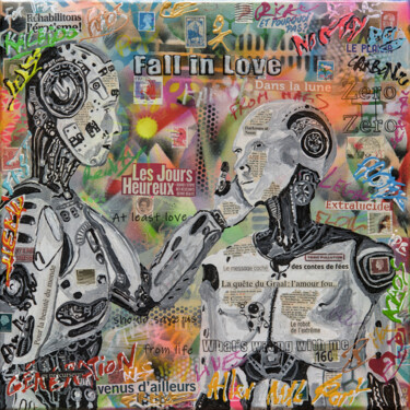 Schilderij getiteld "Fall in love" door Patrice Chambrier, Origineel Kunstwerk, Acryl