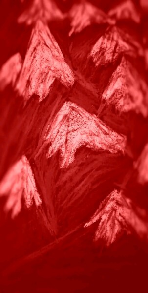 Arte digital titulada "Montaña Roja" por Patricia Brown (Artedibujopbrown), Obra de arte original, Imagen generada por IA