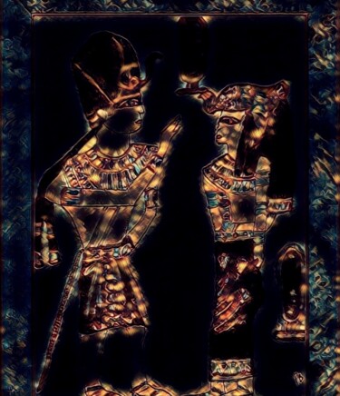Arte digitale intitolato "Matrimonio Egipcio" da Patricia Brown (Artedibujopbrown), Opera d'arte originale, Immagine generat…