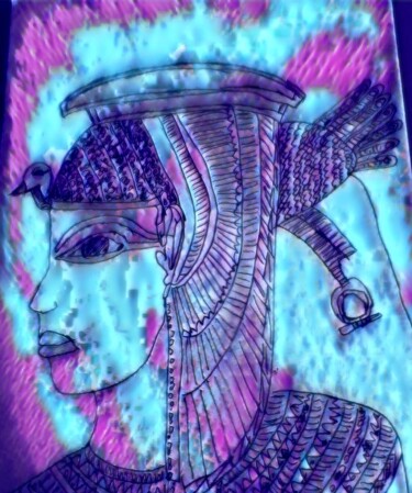 Digital Arts titled "Egipcia avatat" by Patricia Brown (Artedibujopbrown), Original Artwork, AI generated image