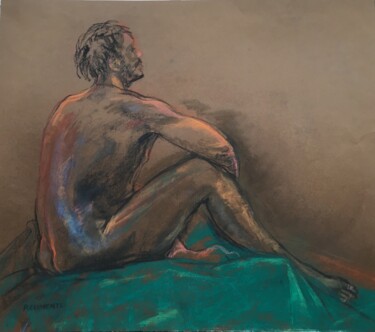 Dessin intitulée "Contemplation a Mal…" par Patricia Clements Art, Œuvre d'art originale, Pastel