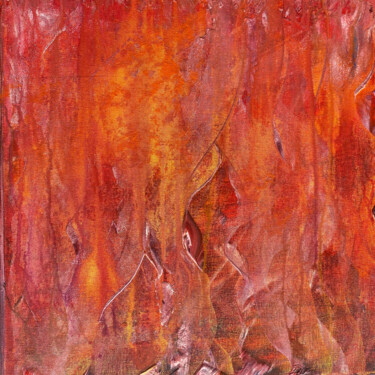 Peinture intitulée "THE FACE OF FIRE" par Patricia Cori, Œuvre d'art originale, Acrylique Monté sur Châssis en bois