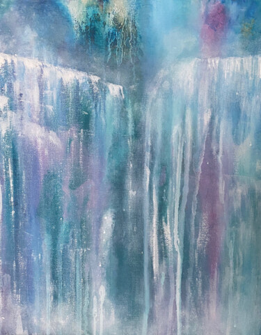 Painting titled "GODS IN THE FLOW OF…" by Patricia Cori, Original Artwork, Acrylic