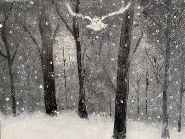 Pittura intitolato "THE SPIRIT OF SNOWY…" da Patricia Cori, Opera d'arte originale, Acrilico Montato su Telaio per barella i…