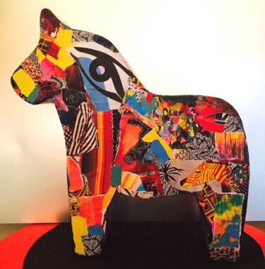 Escultura titulada "ARTY'horse.jpg" por Patricia Ducept (Art'Mony), Obra de arte original, Media mixtos
