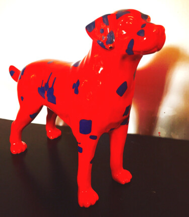 Escultura titulada "arty dog12.jpg" por Patricia Ducept (Art'Mony), Obra de arte original