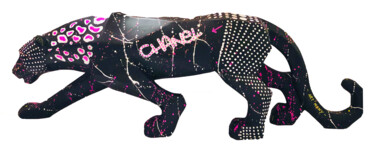 Скульптура под названием "Chanel panther" - Patricia Ducept (Art'Mony), Подлинное произведение искусства, Нержавеющая сталь
