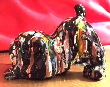 Sculpture intitulée "ARTY bouledog.jpg" par Patricia Ducept (Art'Mony), Œuvre d'art originale, Céramique