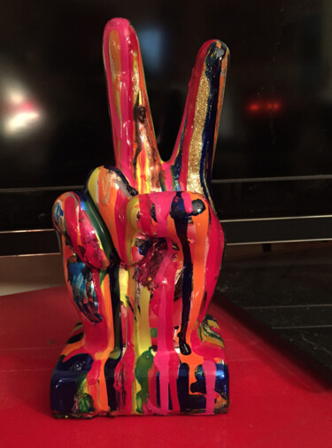 Scultura intitolato "ARTY FINGER .jpg" da Patricia Ducept (Art'Mony), Opera d'arte originale, Ceramica